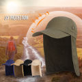 Unisex Fishing Hat Men UPF 50+ Sun Cap Wide Brim Fishing Sun Hat with Neck Flap Sunshade Sunlight Prevention for Camping Hiking.