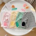 Spring Baby Boy Striped Cotton T-shirts Kids Cotton Clothes Toddler Girls Tops Children Long Sleeve Loose Bottoming T Shirt 0-4Y. 