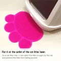 PVC Pet Mat Non-slip Claw-shaped Cat Litter Rub Feet Cat Toilet Dog Puppies Feeding Mat Cute Dish Bowl Food Feed Placement. 