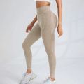 Women Seamless Gym High Waist Yoga Pants Hip Lifting Outdoor Sports Tight Waist Letter Sand Washed Pants Exercise Yoga Leggings.