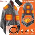 2025 New USB Heated Shawl Blanket, Electric Warming Wrap for Women Men, Rechargeable Battery Powered 3 Heat Settings. 