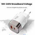 45W USB Charger Fast Charging Type C Fast Phone Charger for iPhone 17 16 15 Samsung Galaxy S25 S24 Xiaomi PD Adapter.