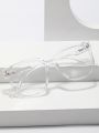 Trendy Transparent White Glasses for Man and Women. 