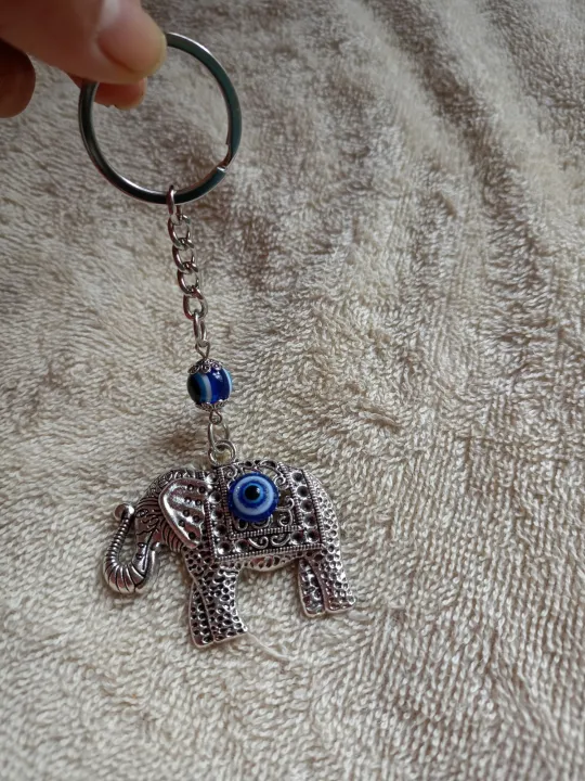 Silver%20Elephant%20Evil%20Eye%20Charm%20Keychain%20-%20Image%209