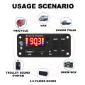 12V MP3 Decoder Board Bluetooth Car Kit USB MP3 Player Support WMA WAV TF Card Slot / USB / FM With Color Screen. 