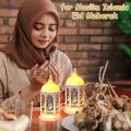 Eid Mubarak LED Warm Retro Night Light Portable Metal Portable Lantern Home Table Wall Lighting Ramadan Party Decoration. 