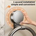 Suction Towel Rack Waterproof Rotatable for Bathroom Hand Towel Ring Sink Wall-Mounted Strong Hold Bathroom Organizer.
