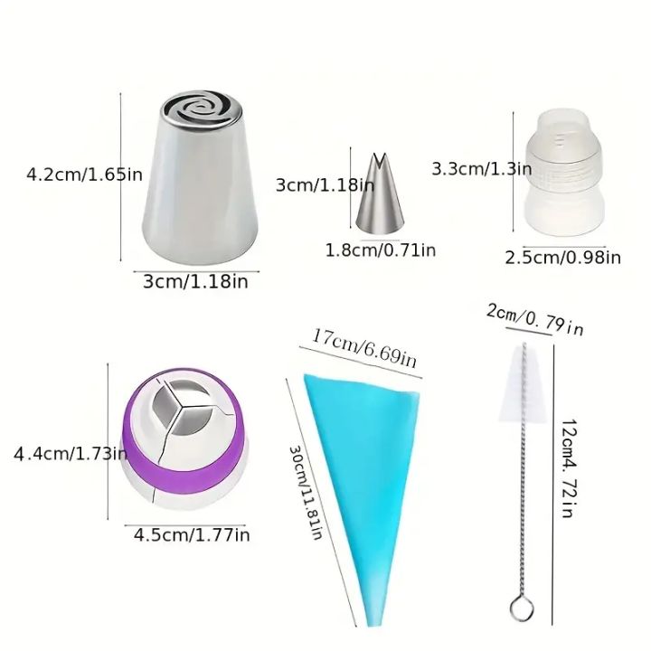 13PCS%20Russian%20Piping%20Tips%20Set%20Cake%20Decorating%20Kit-%207%20Flower%20Nozzles,EVA%20Bag%20&%20Tools%20-%20for%20DIY%20Cake%20Puff%20Decoration%20Baking%20Tools%20-%20Image%203