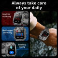 LIGE Smart Watch Men 1400mAh Big Battery Outdoor Flashlight Fitness Tracker 2.01inch Screen Bluetooth Call Snartwatch.
