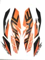 KTM Duke 125 orange Black Bike Full Sticker Kit. 