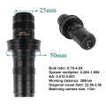 New 0.7X~4.5X Magnification 130X 180X 150X Adjustable Zoom C Mount Lens 25mm For HDMI VGA USB Industry Video Microscope Camera. 