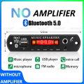 DC 12V Bluetooth 5.0 MP3 WMA WAV APE Decoder Board Hands-free Car Audio Microphone USB TF FM Radio Mp3 Music Player Speaker.