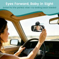 Shatterproof Baby Car Mirror, 360° Adjustable Wide Angle Rear View Mirror, 2-in-1 Mount for Safe Infant Observation While Drivin.
