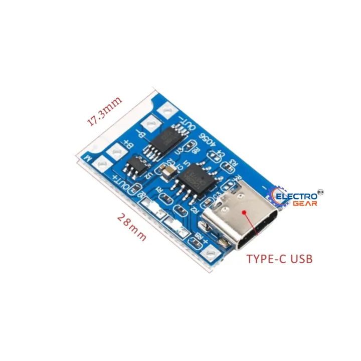 TP4056%201A%20Li-ion%20lithium%20Battery%20Charging%20Module%20With%20Current%20Protection%20%E2%80%93%20Type%20C%20-%20Image%203