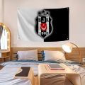 1pc Turkey Besiktas J.K. Beshiktash Flag Flags And Banners Four Hole Polyester Outdoor Decor Room Aesthetic. 