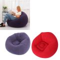 1Pc Inflatable Lounge Chair Sofa Flocking PVC Portable Folding Blow Up Sofa for Living Room Bedroom Balcony Office Travel. 