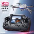 Big Monitor Screen Brushless Motor Drone 4K Wide Angle Dual Camera Foldable Drone WIFI FPV Altitude Hold RC Drone Dual Battery DHs. 