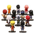 New 12pcs/set Anime Figure Naruto Shippuden Hinata Sasuke Itachi Kakashi Gaara Action Figure Q Version PVC Figures Toys  . 