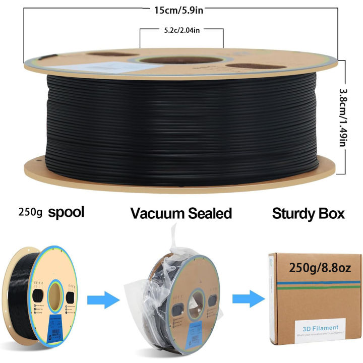 Filajoy3d%20Tpu%2095a%20Professional%203D%20Printing%20Filament,%201.75mm%20250g%20Strong%20Elasticity,%20Abrasion%20Resistance,black%20-%20Image%205