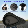 Bike Seat Cover Gel Spong Comfortable Exercise Bike Seat Cushion Cover Soft for Cycling Class Mountain Stationary Bikes.