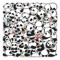 Cute panda pack of 30  INS stickers Aesthetic sketchbooks PVC Laptop Diary Decoration scrapbooking School stationery supply for kids 4 stickers extra. 
