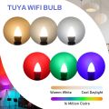 1-10PCS LED Candle Tuya Bulb WiFi E14 Smart RGB CW AC 85-265V 6W LED Lamp C37 Bulbs App Voice Control Support Alexa  Home. 
