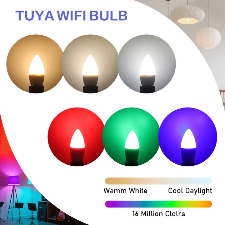 1-10PCS%20LED%20Candle%20Tuya%20Bulb%20WiFi%20E14%20Smart%20RGB%20CW%20AC%2085-265V%206W%20LED%20Lamp%20C37%20Bulbs%20App%20Voice%20Control%20Support%20Alexa%20%20Home%20-%20Image%203
