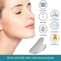 3-piece facial cleansing tool set, stainless steel heart-shaped scraping tool, ice roller, silicone facial brush.