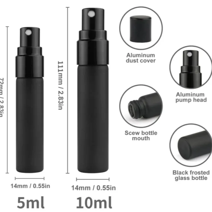 5PCS%205ml%2010ml%20Portable%20Black%20Perfume%20Bottle%20Perfume%20Glass%20Bottle%20Empty%20Cosmetics%20Bottle%20Sample%20Test%20Tube%20Travel%20Cosmetic%20Tool%20-%20Image%202