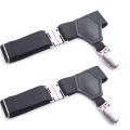 1 Pair Black Sock Garters for Women Girl JK Japanese Style Adjustable Elastic Non-Slip Sock Garter Holder Belt Leg Suspenders.