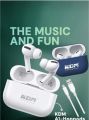 KDM A1 Hop Pods Bluetooth V5.4 Truly Wireless Earbuds With Mic, Supop Bass (Low Latency 60ms) For Gaming With Free Case And 1 Years Warranty. 