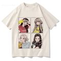 2025 BP Jump Tshirts Pink Girls Band Clothing Adorable Anime Graphic T Shirts Summer High Quality Cotton Comfortable Tops.