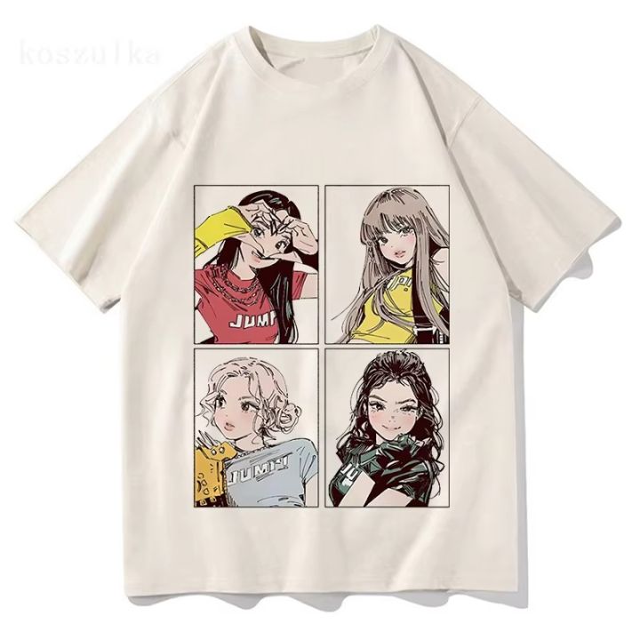 2025%20%20BP%20Jump%20Tshirts%20Pink%20Girls%20Band%20Clothing%20Adorable%20Anime%20Graphic%20T%20Shirts%20Summer%20High%20Quality%20Cotton%20Comfortable%20Tops%20-%20Image%202