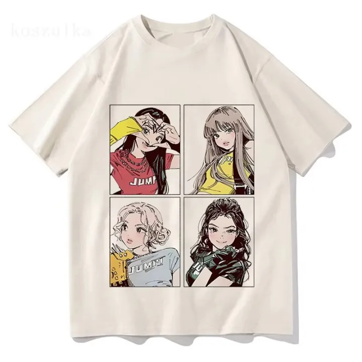 2025%20%20BP%20Jump%20Tshirts%20Pink%20Girls%20Band%20Clothing%20Adorable%20Anime%20Graphic%20T%20Shirts%20Summer%20High%20Quality%20Cotton%20Comfortable%20Tops%20-%20Image%202