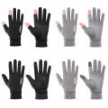 Men's Summer Fishing Gloves Ice Silk Non-Slip Sun Protection Cycling Gloves Thin Anti-UV Outdoor Sports Motorcycle Gloves.