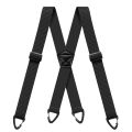 Hidden Suspenders for Men 1.6" Wide Elastic Adjustable Work Suspenders Heavy Duty with 4 Snap Loop X-back Braces for Trousers. 