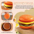 Stackable Hamburger Plate Set Burger 6 Layers Dinner Plate High Value Bone Spit Plate Funny Sauce Containers Table Decor. 