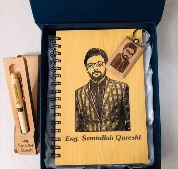 Customized your name Wodden diary set with Best Gift Box packing