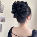 High-Grade Temperament Cloud Bubble Mesh Silver Silk Hair Clip For Women.