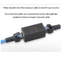 Network Cable Pair Connector Extender Adapter RJ45 Network Gigabit Dual Pass Crystal Head Broadband Adapter Interface Straight T. 