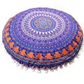43x43cm Round Mandala Pattern Pillowcase Bohemian Cushion Cover Boho Floor Cushion Pillows Cover Case Home Decoration. 