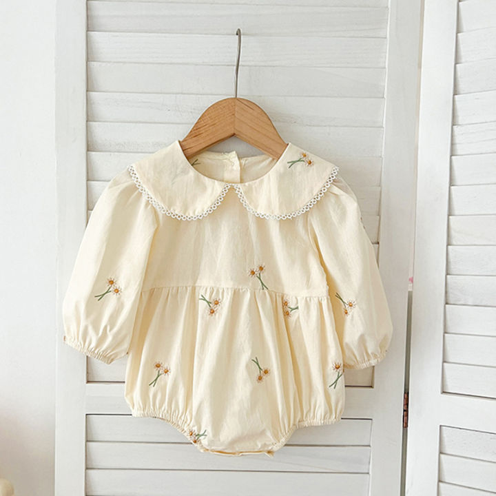 Sisters%20Clothes%20Infant%20Baby%20Girls%20Lace%20Collar%20Dress%20Rompers%20Kids%20Girls%20Embroider%20Flower%20Princess%20Dress%20Family%20Clothes%20Rompers%20-%20Image%205