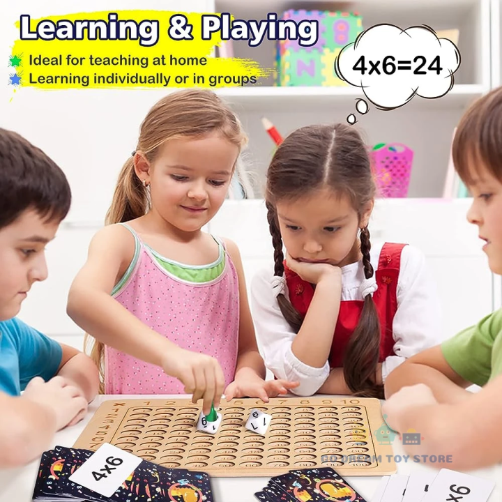 Montessori Multiplication Board Game Math Wooden Toys Kids Learning ...