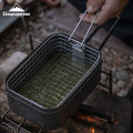 CAMPINGMOO Outdoor Fried Nets and Baskets, Camping Folding 304 Stainless Steel Fried French Fries, Picnic Lunch Boxes, S-1218.
