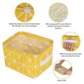 Cute Cotton Small Foldable Organizer Basket for Closet Organizing, Multipurpose Storage Box Hamper for Clothings, Socks, Underpants, Kids Toy. 