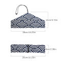 Portable Tableware Bag Japanese Printing Reusable Drink Straw Chopstick Cutlery Pouch Drawstring Bag Cutlery Bag For Spoon Fork. 