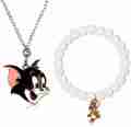 Beautiful Chain Locket With Bracelet Cute Charms Tom And Jerry For Girls Best For Gifts. 