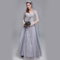 2025 Halloween Terror Costume Grey Skeleton Ghost Wedding Dress Cosplay Clothes Corpse Bride Dress Mesh Party Dress Supplies. 
