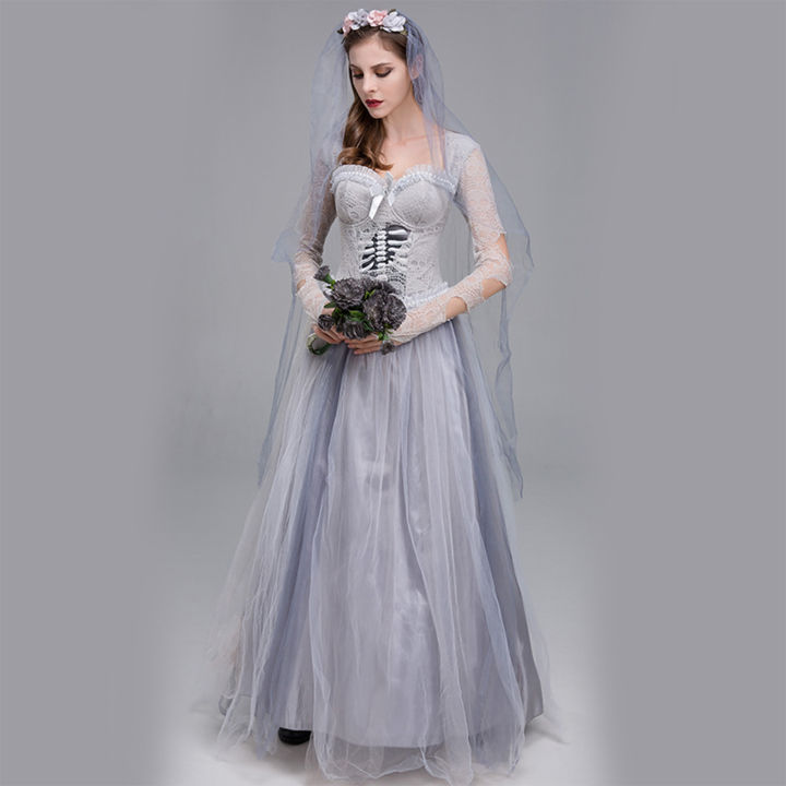 2025%20Halloween%20Terror%20Costume%20Grey%20Skeleton%20Ghost%20Wedding%20Dress%20Cosplay%20Clothes%20Corpse%20Bride%20Dress%20Mesh%20Party%20Dress%20Supplies%20-%20Image%205