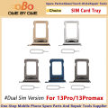 Dual SIM Card Tray Holder Slot Replacement for iPhone 13 and 13  PRO MAX with Eject Pin (Dual Sim Version) Starlight Graphite. 